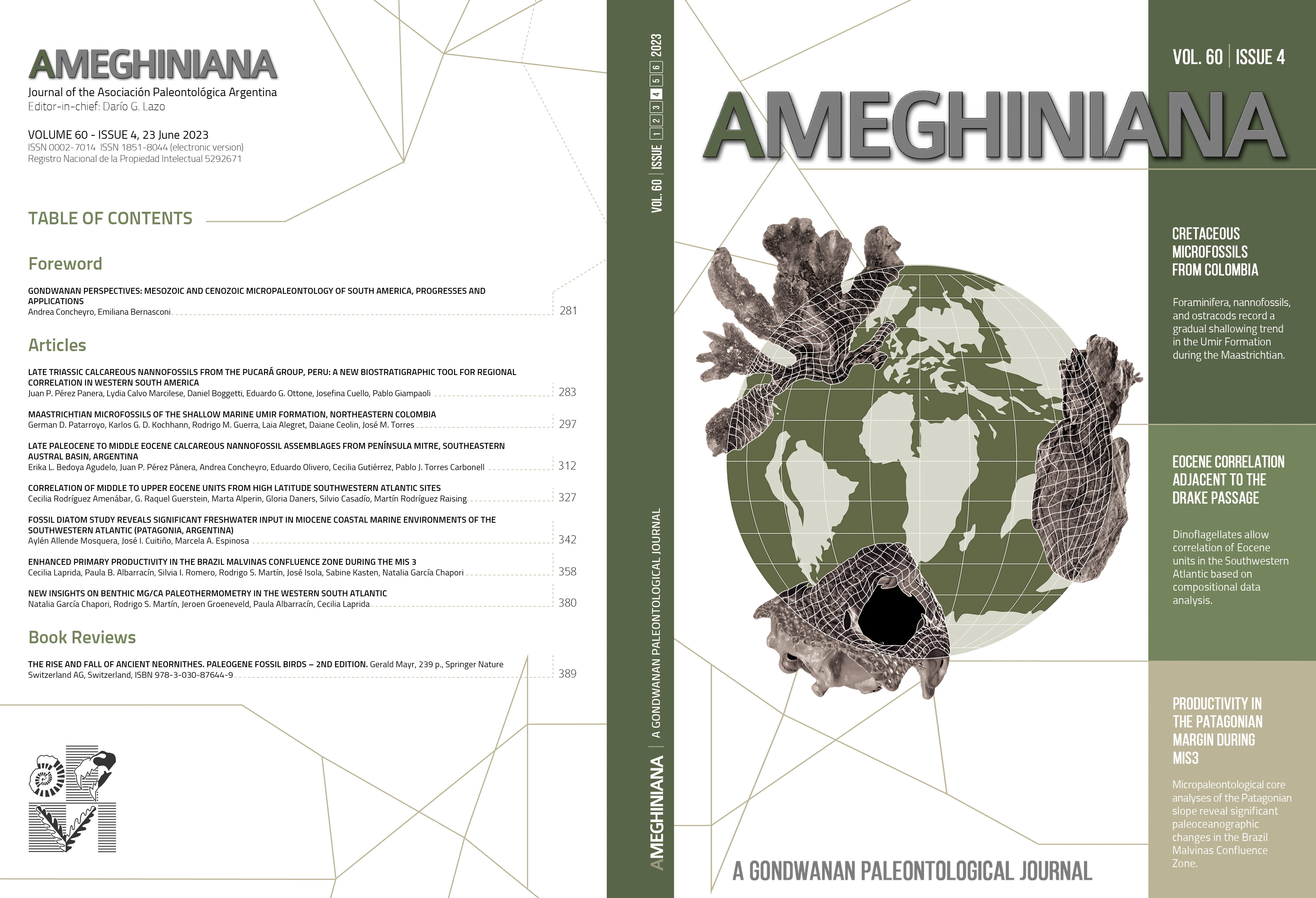 View Vol. 60 No. 4 (2023): Gondwanan Perspectives: Mesozoic and Cenozoic Micropaleontology of South America, progresses and applications