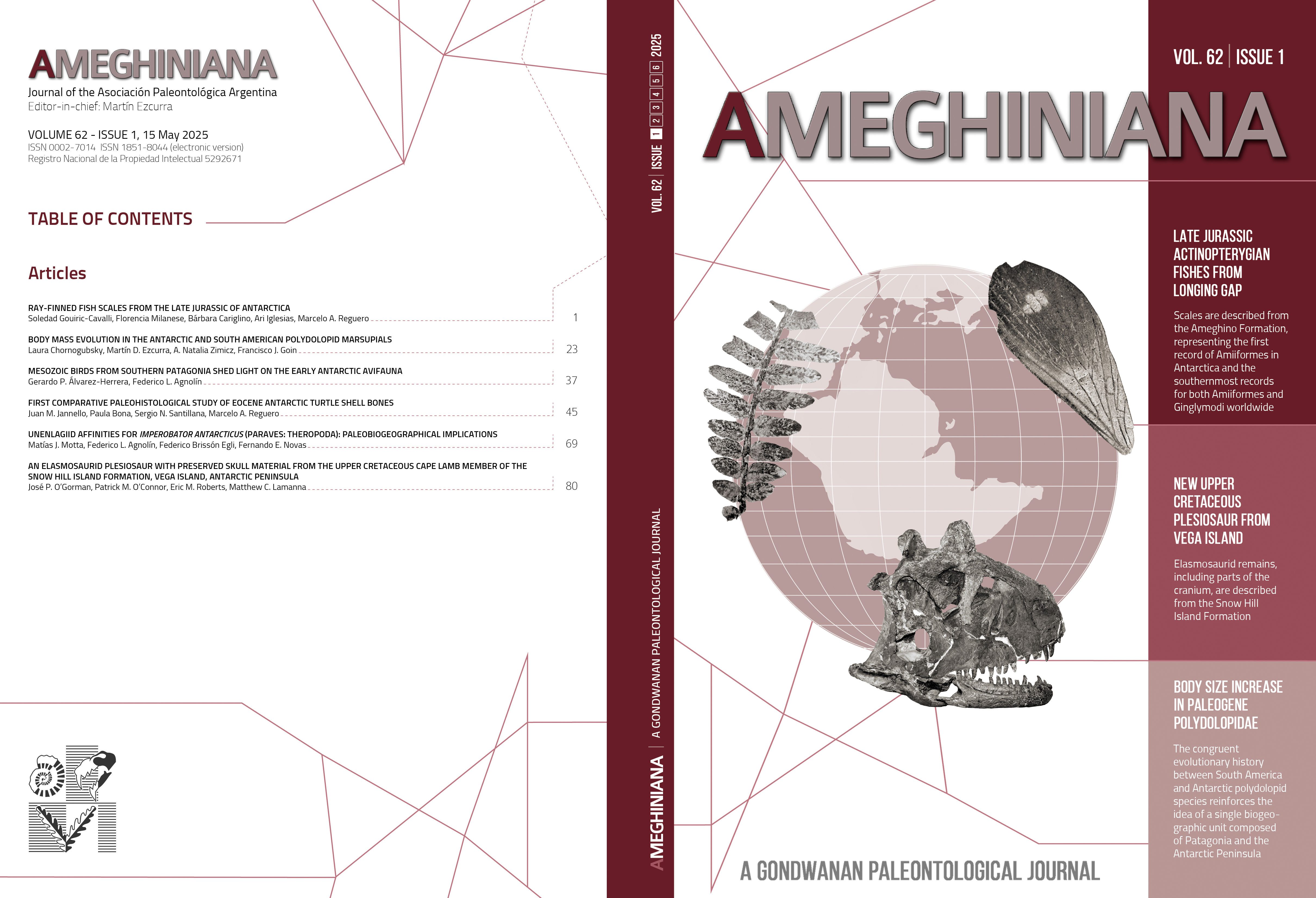 					View Vol. 62 No. 1 (2025): Gondwanan Perspectives: Paleontological studies in Antarctica and its biogeographic connection with South America (part 2)
				